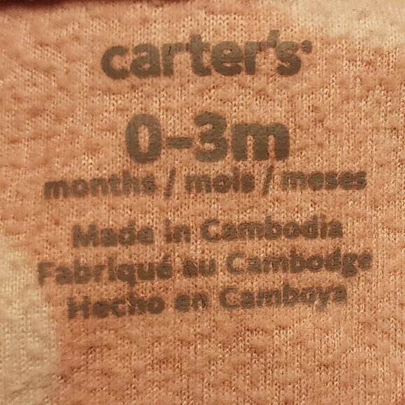 Carters Baby Polka Dot Bunny Fleece Sleep Bag Size 0-3 Months - Picture 5 of 5